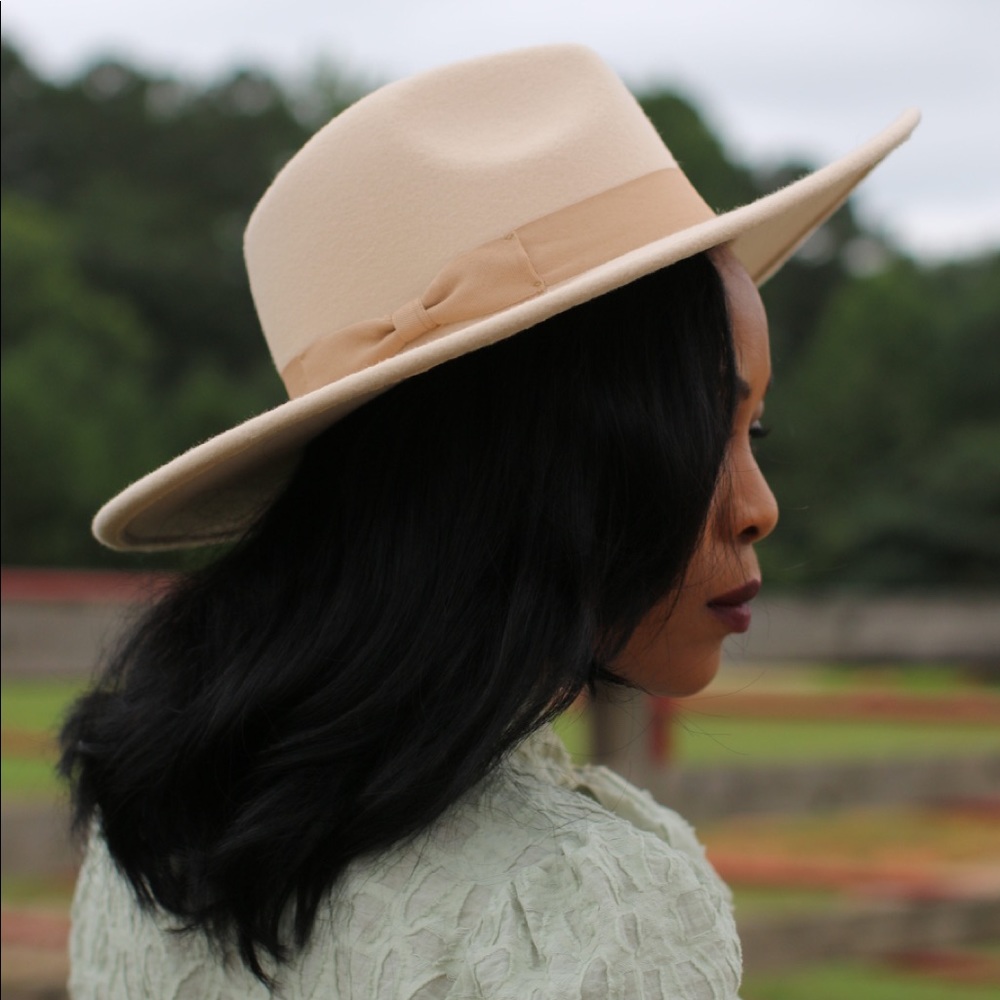 Purple Fedora wide brim ribbon adjustable hat - Picture 11 of 14